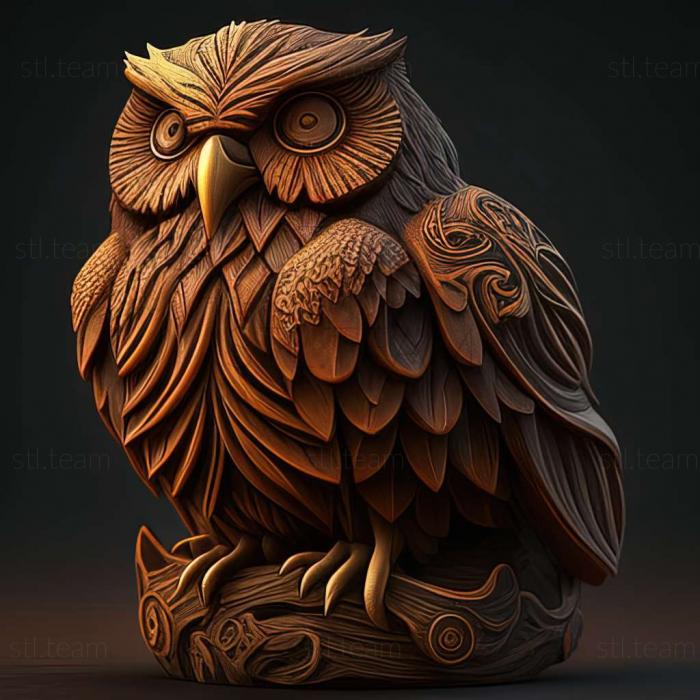 3D model Otus hartlaubi (STL)